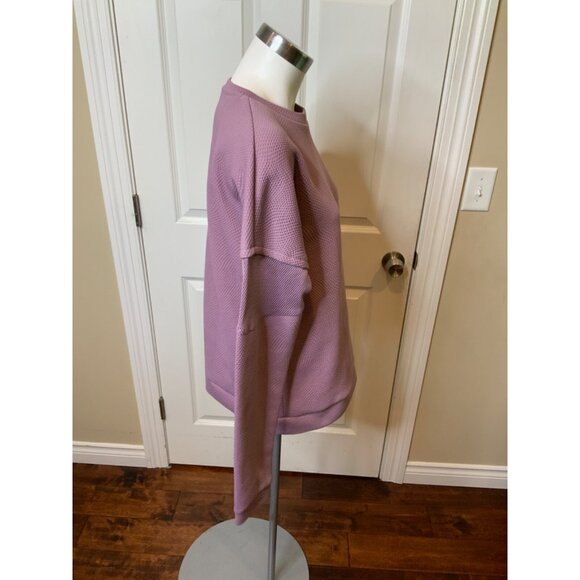 Under Armour Lavender Purple Perforated Mesh Cutout Sweatshirt, Size Small - Picture 2 of 5